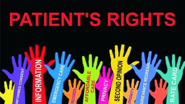 An illustration of some of the patient's rights