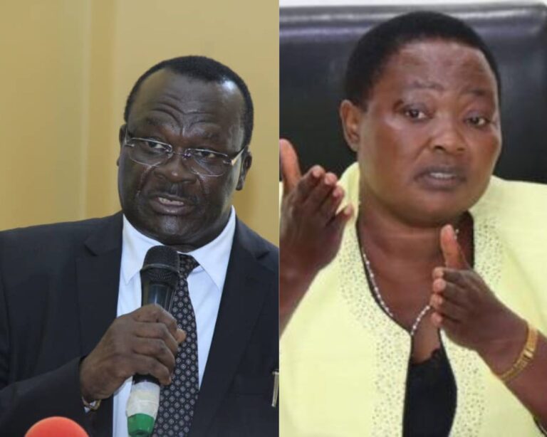 Chief Justice Owiny Dollo(L) and Robinah Nabbanja (R)