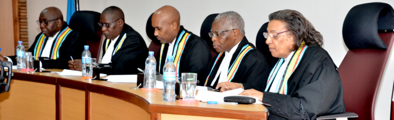Members of the Appellate division of the East African Court of Justice - one of the chambers of the regional Court./ Photo: East Africa Court of Justice