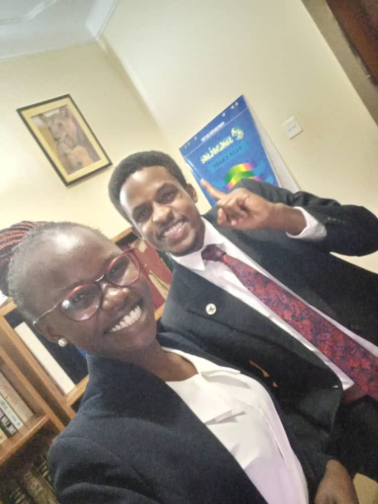 Christopher Percy Mpindi and Ms Apica Angela winners of the third edition of the Sir Dawda Kairaba Jawara moot.