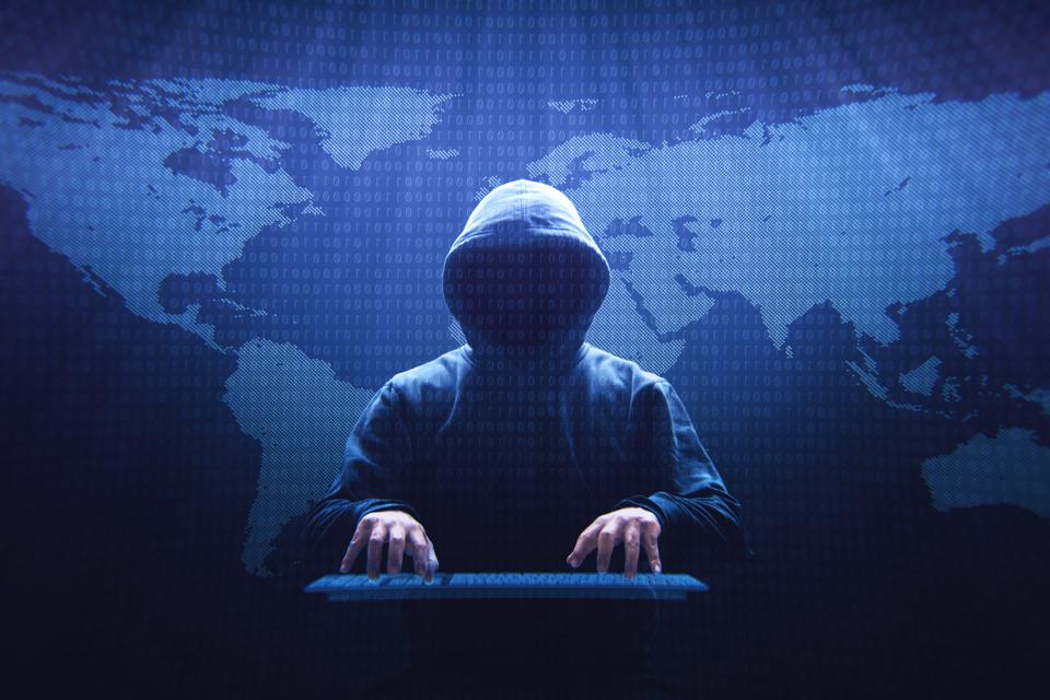 Business Email Compromise graphic/ Scammer illustration