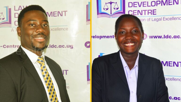 UCU graduates Mr. Okia Emmanuel & Ms. Kitimbo Shamira/ Courtesy Photos