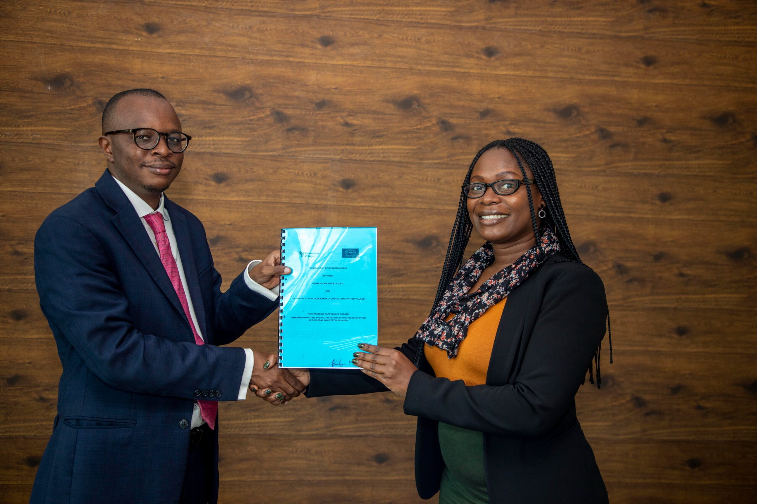 ULS President Bernard Oundo And Innovation Village Counsel Hellen Mukasa