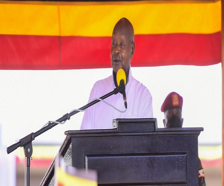 President Museveni at the launch of the Islamic Bank